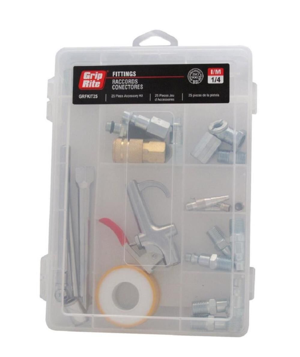 25-Piece Fitting and Air Hose Accessory Kit GRFKIT25