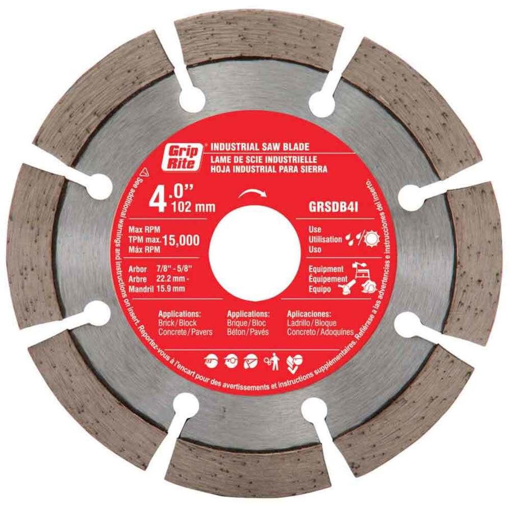 4-in Wet or Dry Segmented Diamond Circular Saw Blade GRSDB4I