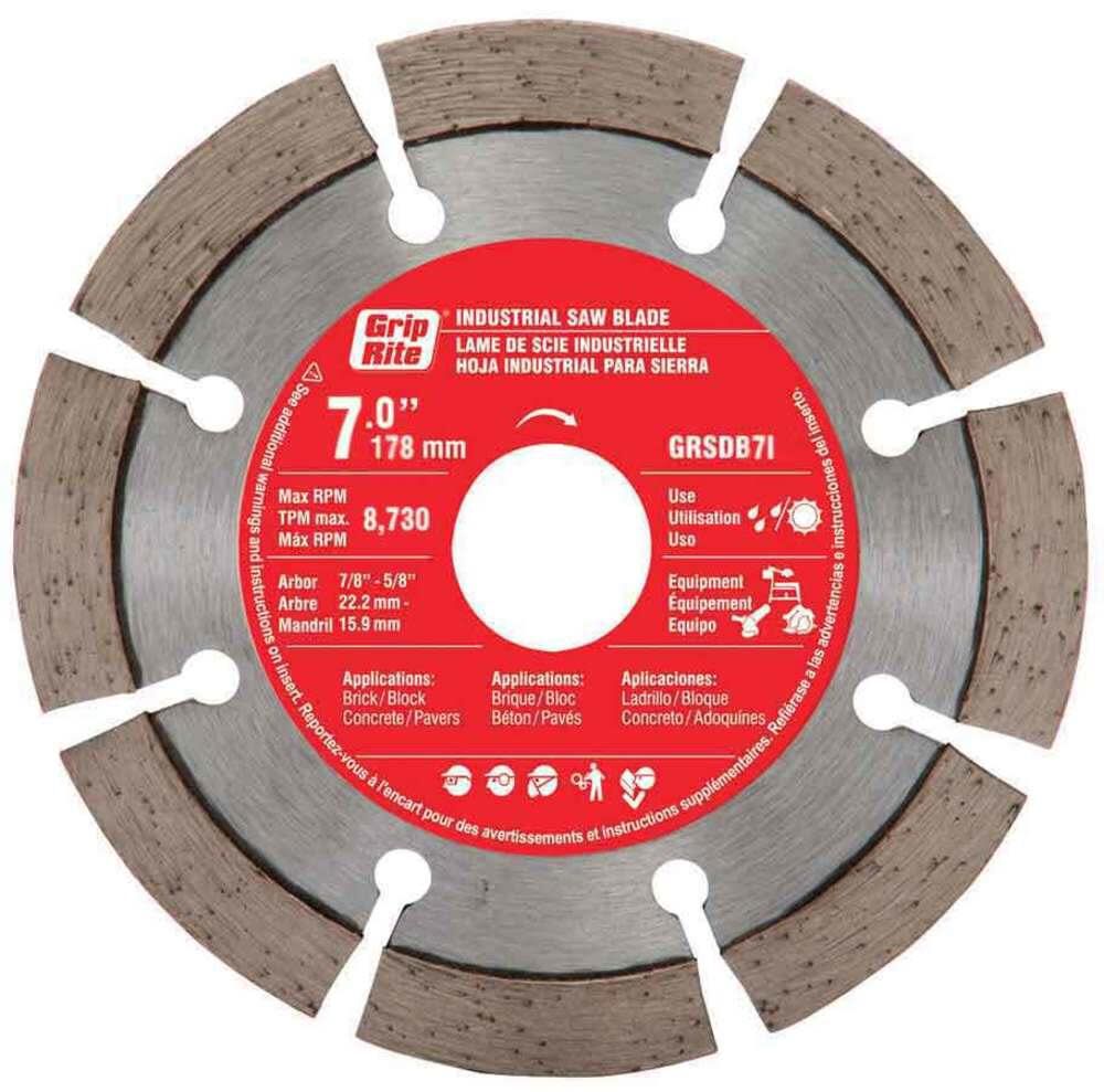 7-in Wet or Dry Segmented Diamond Circular Saw Blade GRSDB7I