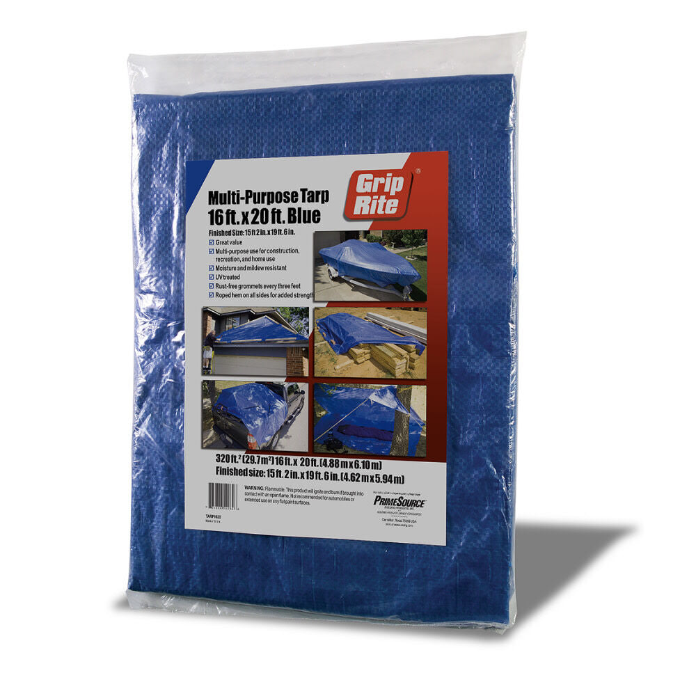 Economy Duty Blue Tarp - 16 x 20 Ft. TARP1620