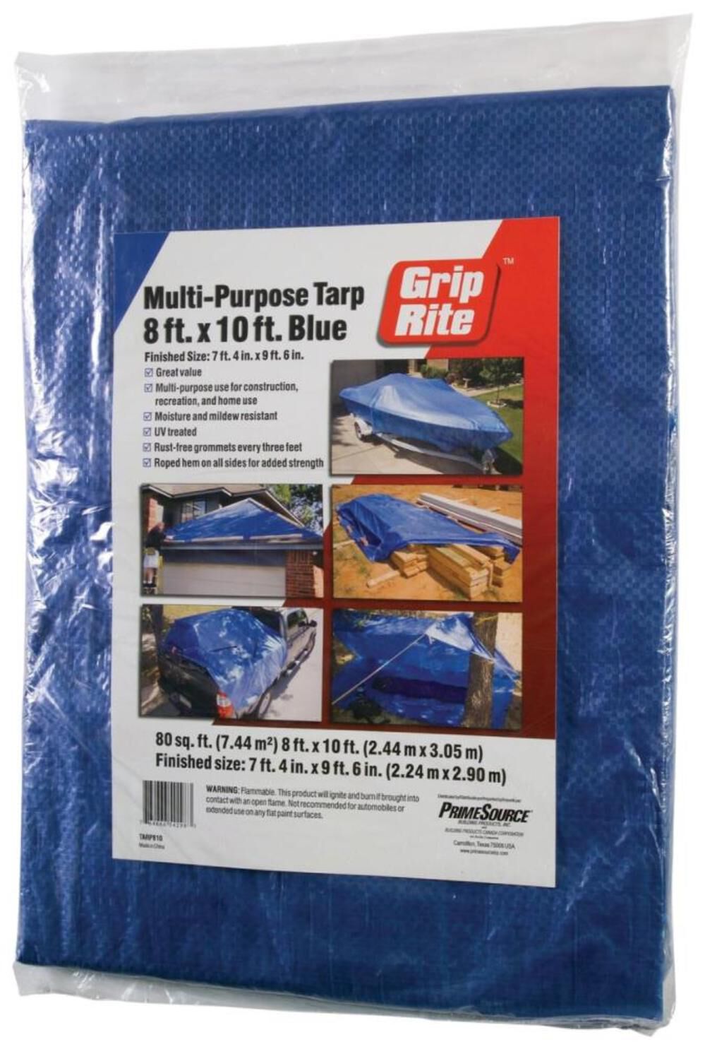 Economy Duty Blue Tarp - 8 x 10 Ft. TARP810