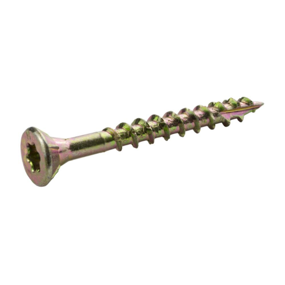 Screws #8 x 1.625in Bugle-Head Yellow Zinc Type 17 Star-Drive Interior Wood 10lbs 158GCS10BK