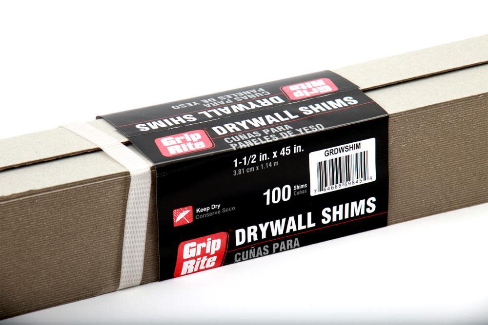 Shims Actual: 0.055in x 1.5in x 45in 100pk GRDWSHIM