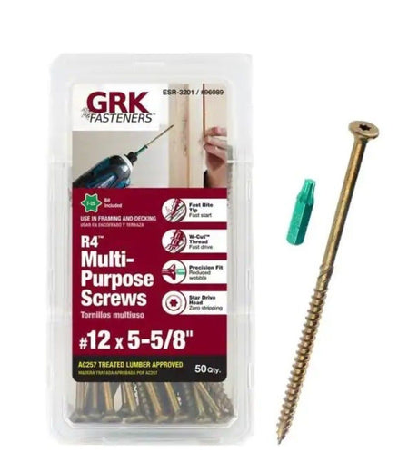 R4 Multi Purpose Screws #12 x 5-5/8in 50qty 96089