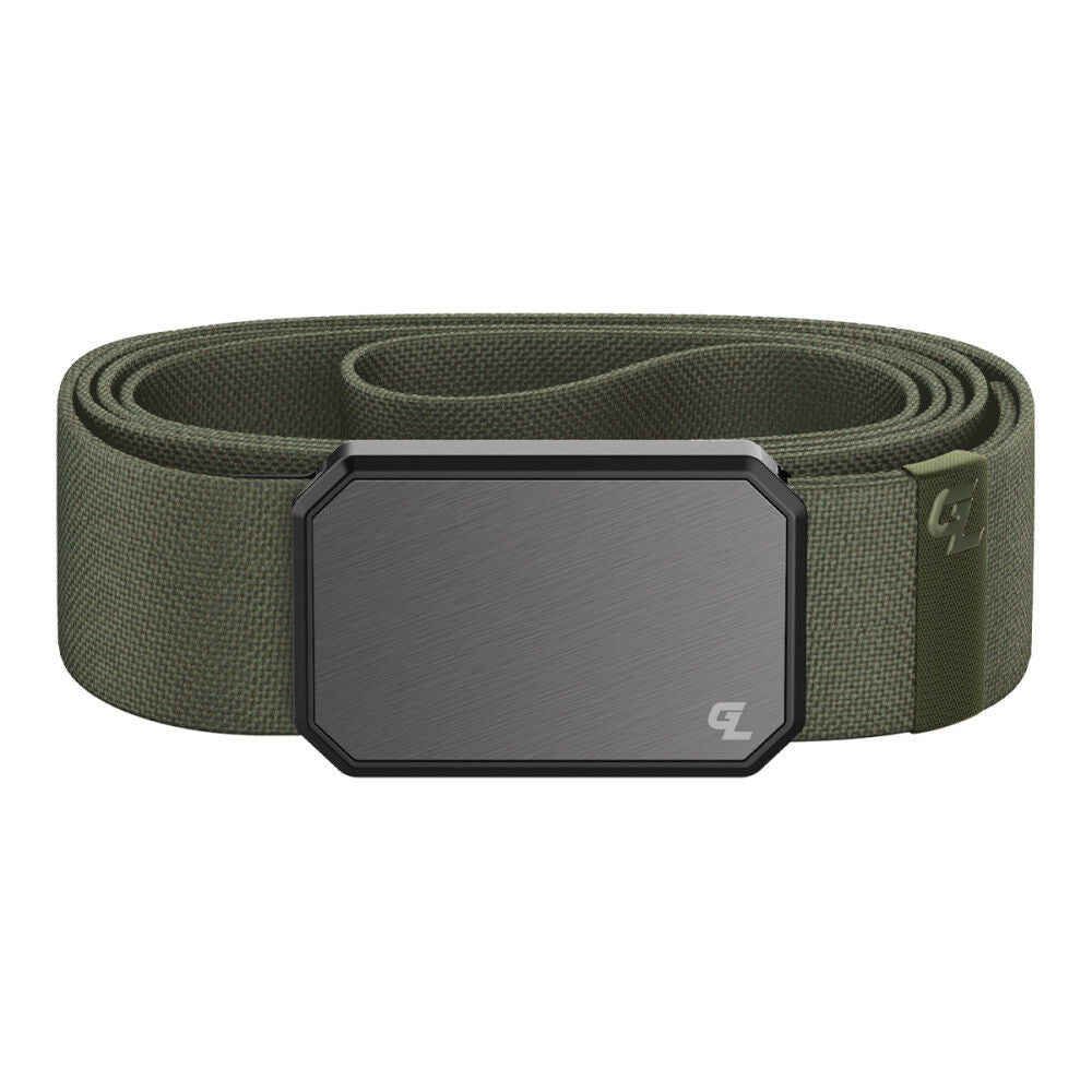 Life Olive Belt with Gun Metal Magnetic Buckle B1-003-OS