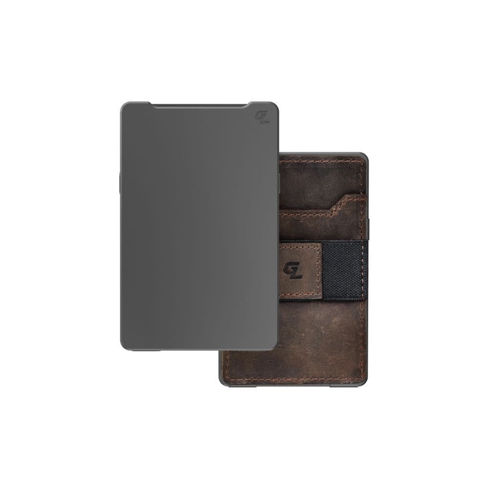 Wallet Gun Metal Brown Leather WLT1-202