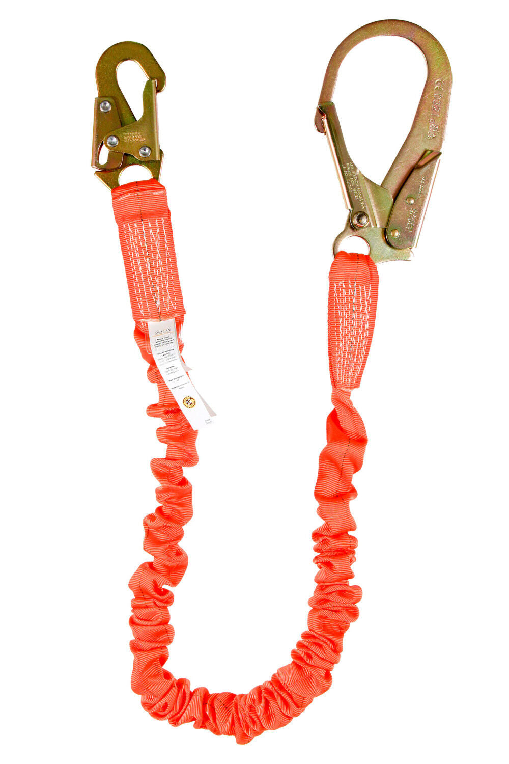 4.5 - 6 Ft. Single Leg Stretch Lanyard with Rebar Hook End 1297