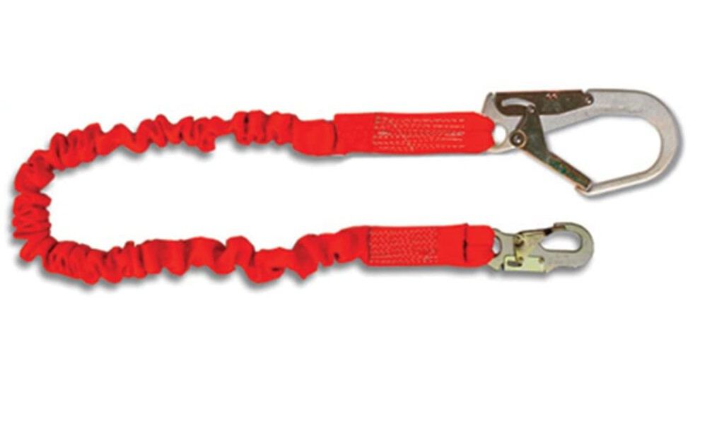 4.5 - 6 Ft. Single Leg Stretch Lanyard with Rebar Hook End 1297