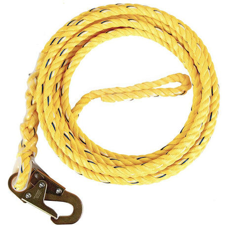 5/8 In. x 50 Ft. Standard Poly Steel Rope with Snaphook End 1340