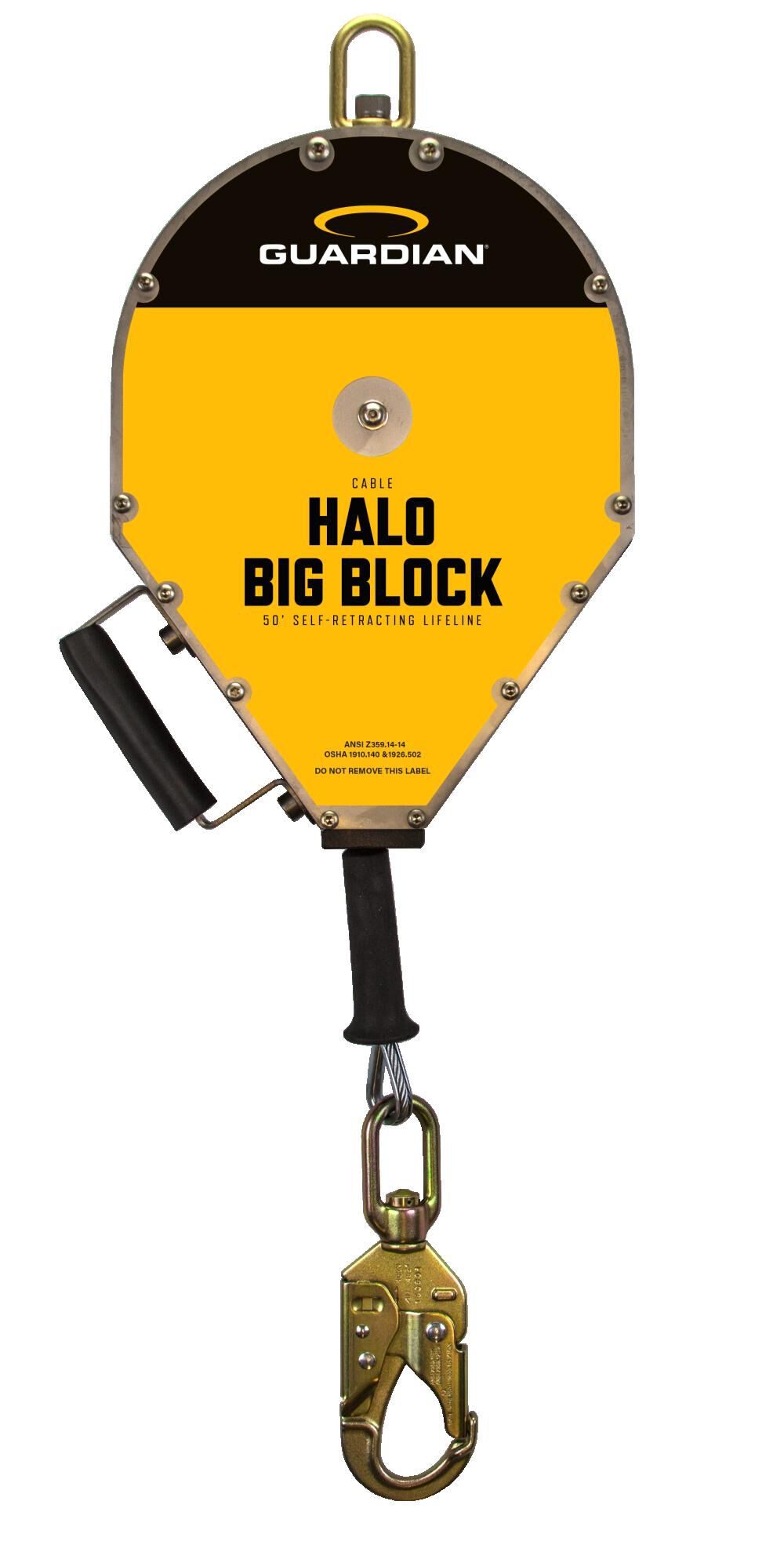 Class 1, 50 ft Halo Big Block Cable SRL with Steel Snap Hook 10917