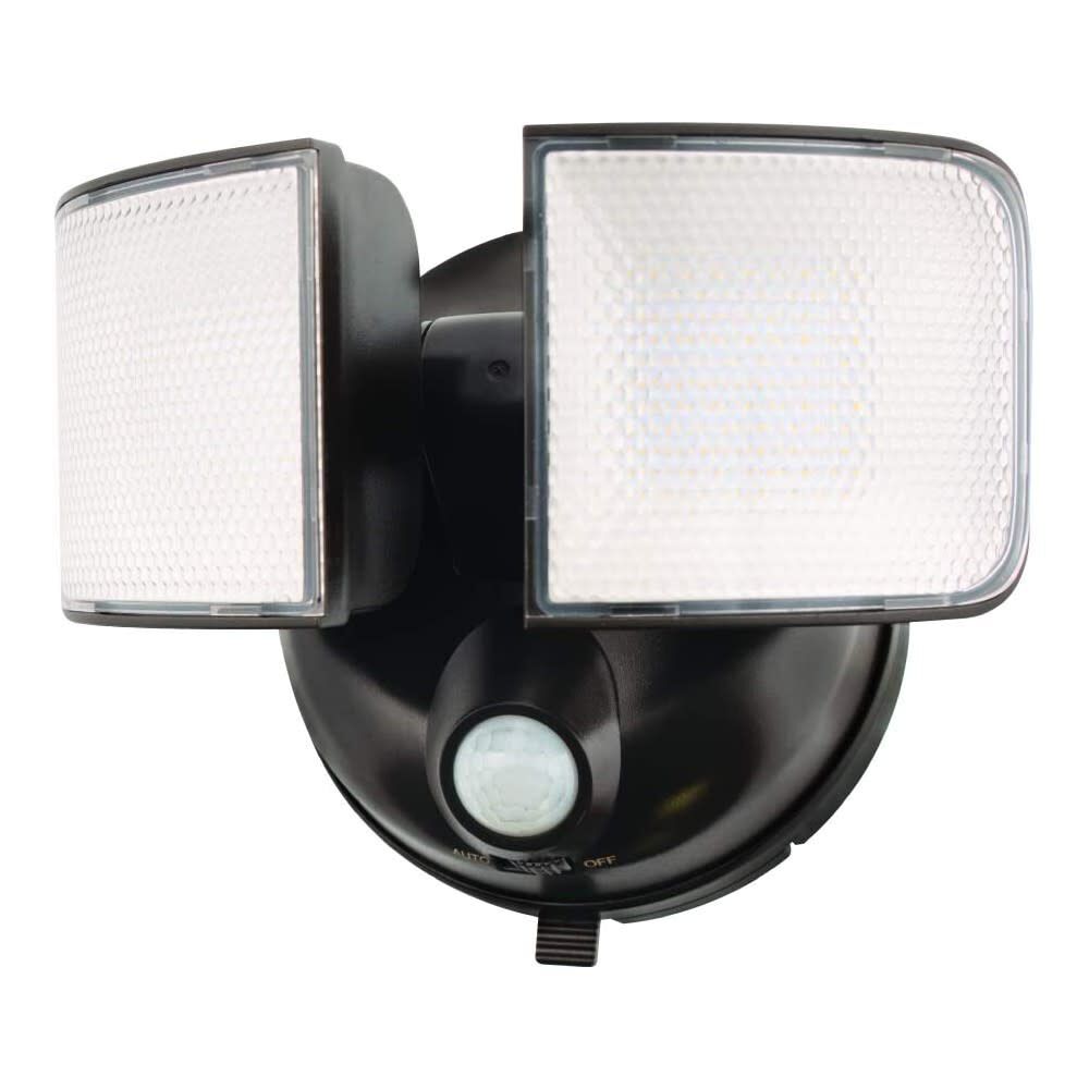 2 Head Floodlight Bronze 70W 1000 Lumen LED Motion Sensing 3003013