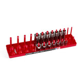 2 Row Socket Tray 3/8in Drive 26 Slot SAE Red 3801
