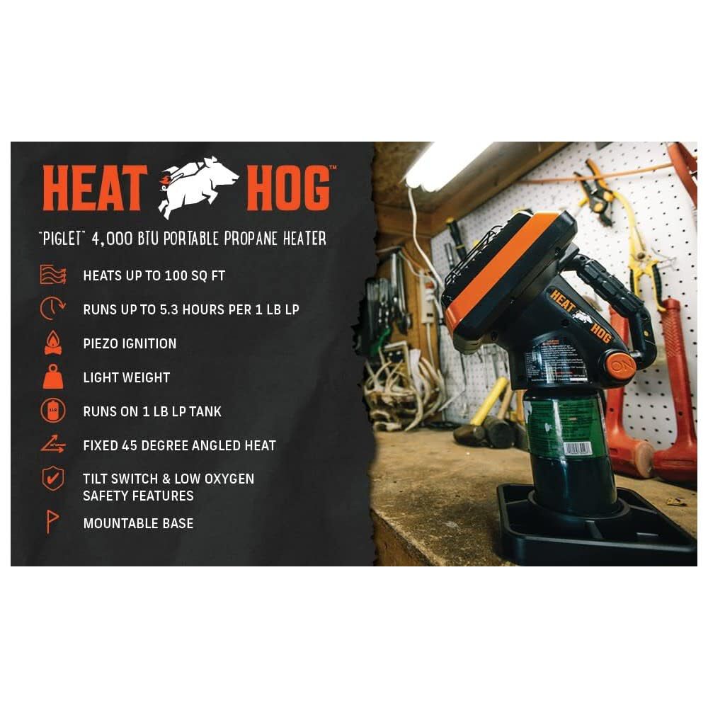 Hog 4000 Btu 100 Sq-Ft. Area Portable Propane Space Heater HH-04SLN-A