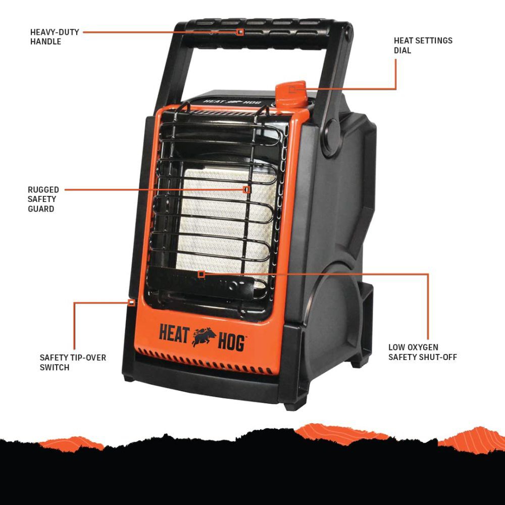 9000 Btu 225 Sq-Ft. Area Portable Propane Radiant Space Heater HH-09SLN-A