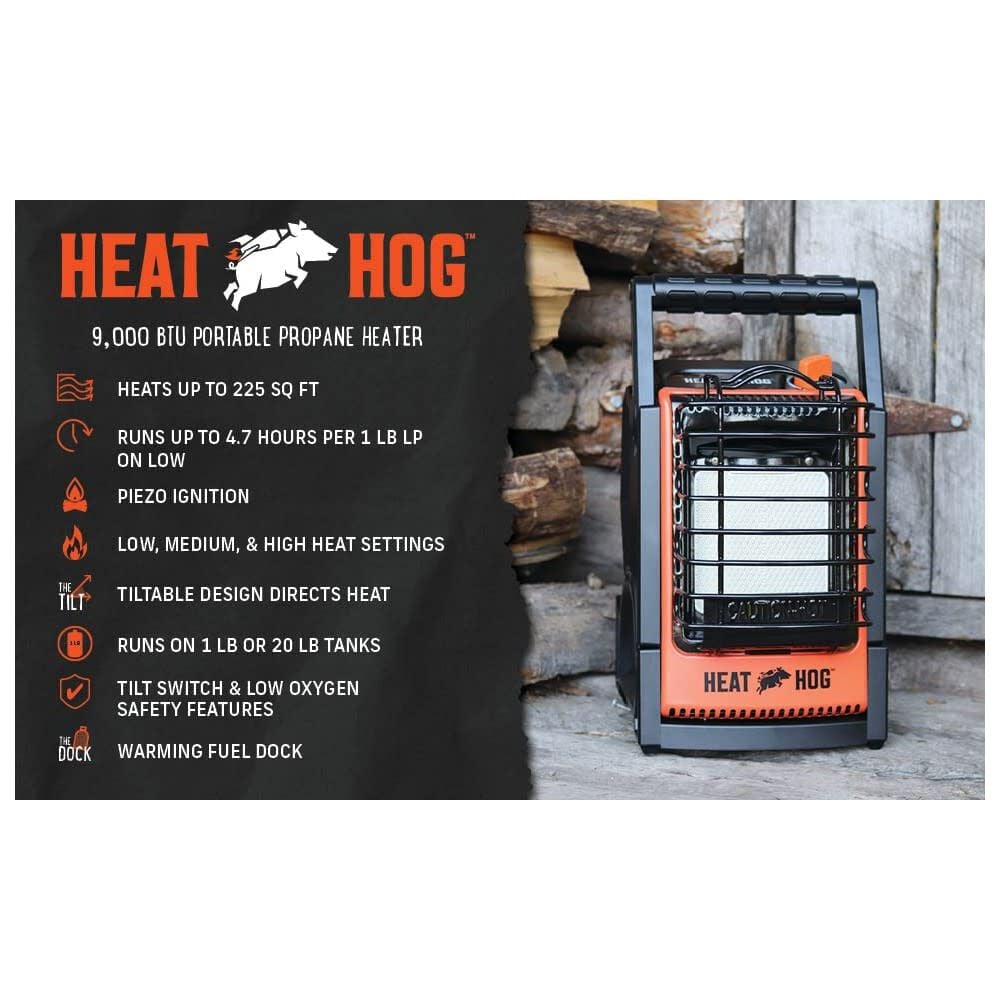 9000 Btu 225 Sq-Ft. Area Portable Propane Radiant Space Heater HH-09SLN-A