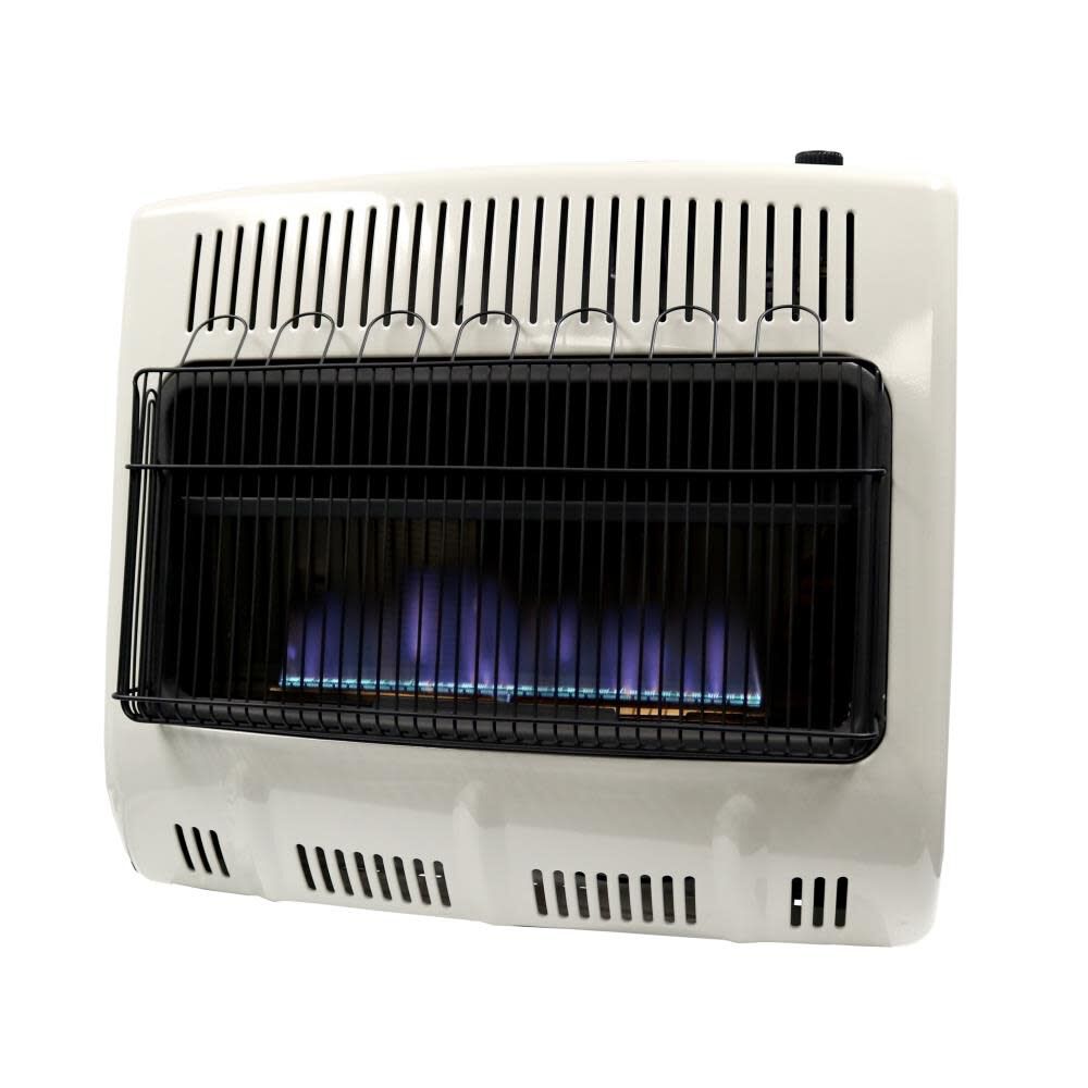 30000 BTU Vent Free Blue Flame Natural Gas Heater with Thermostat and Blower F156061