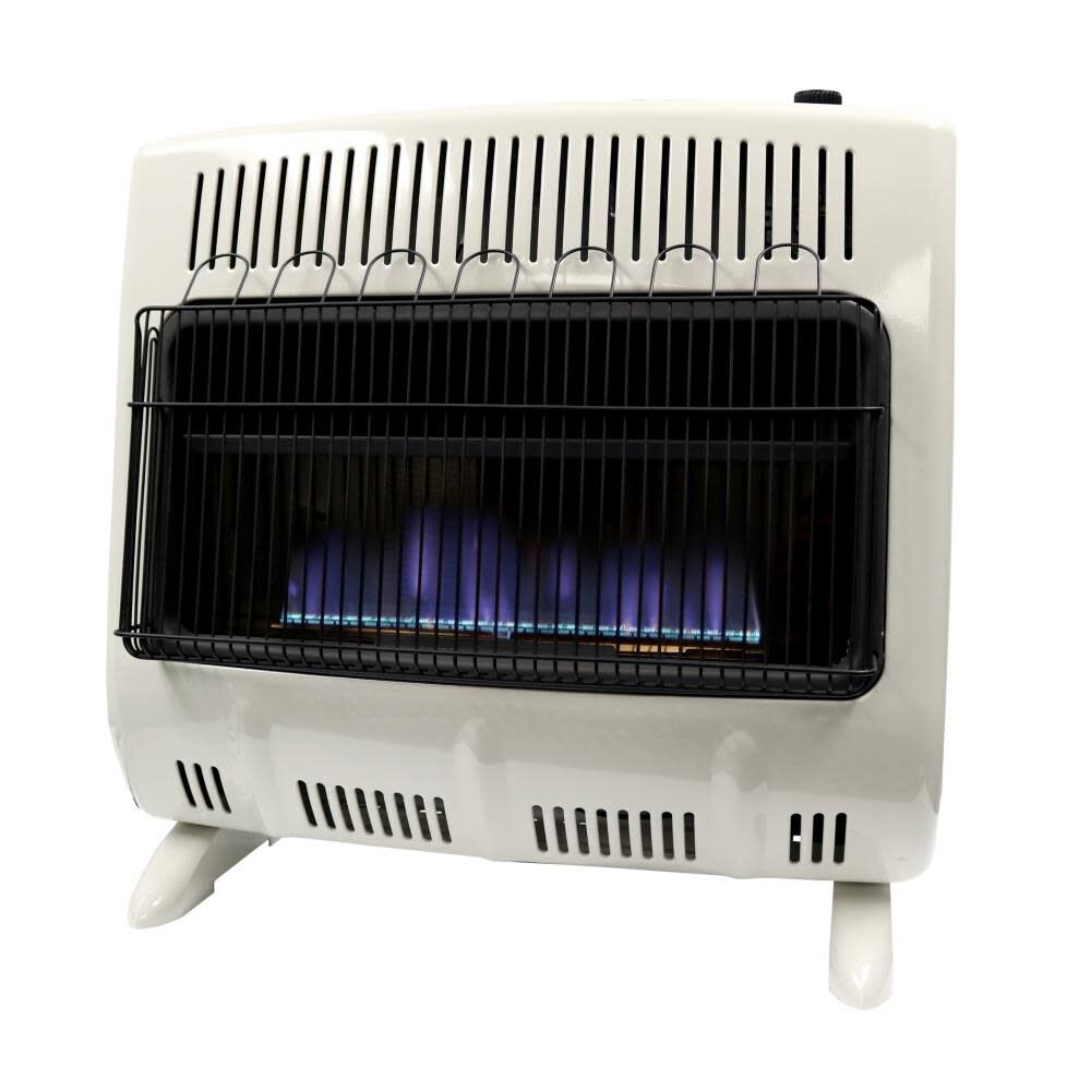 30000 BTU Vent Free Blue Flame Natural Gas Heater with Thermostat and Blower F156061