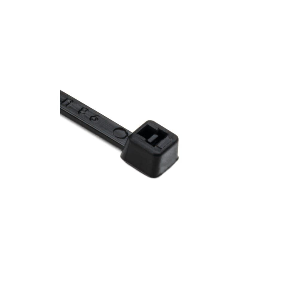 PA66 Black 18 Lbs Tensile 4 in Long UL Rated Cable Tie 100qty T18R0C2