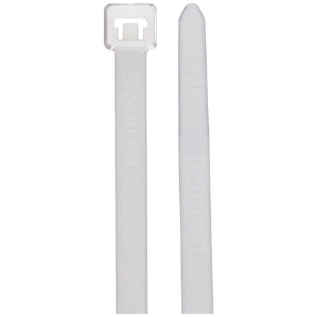 PA66 Natural 50 Lbs Tensile 8 in Long UL Rated Cable Tie 100qty T50R9C2