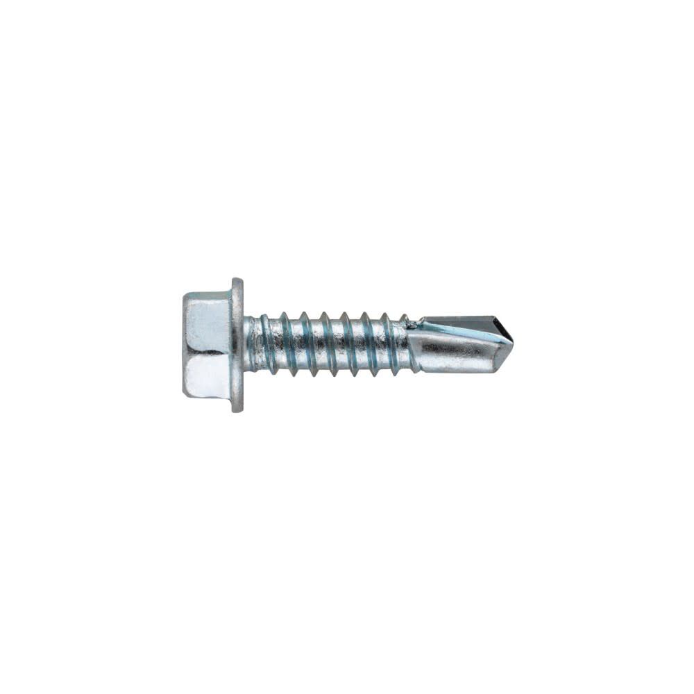 #10-16 x 1/2in Zinc Hex Washer Head Self Drilling Screw 100pk HF560326