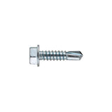 #10-16 x 1in Zinc Hex Washer Head Self Drilling Screw 100pk HF560332