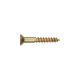 #10 x 1 1/4in Brass Flat Head Phillips Wood Screw 100pk HF385752