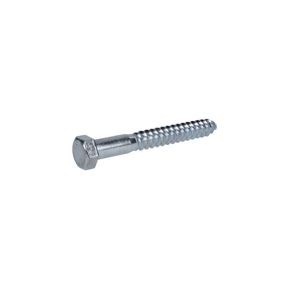 1/2-13 x 4in Zinc Hex Lag Screw 25pk HF230131