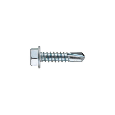 1/4-14 x 1 1/2in Zinc Hex Washer Self Drilling Screw 100pk HF560380