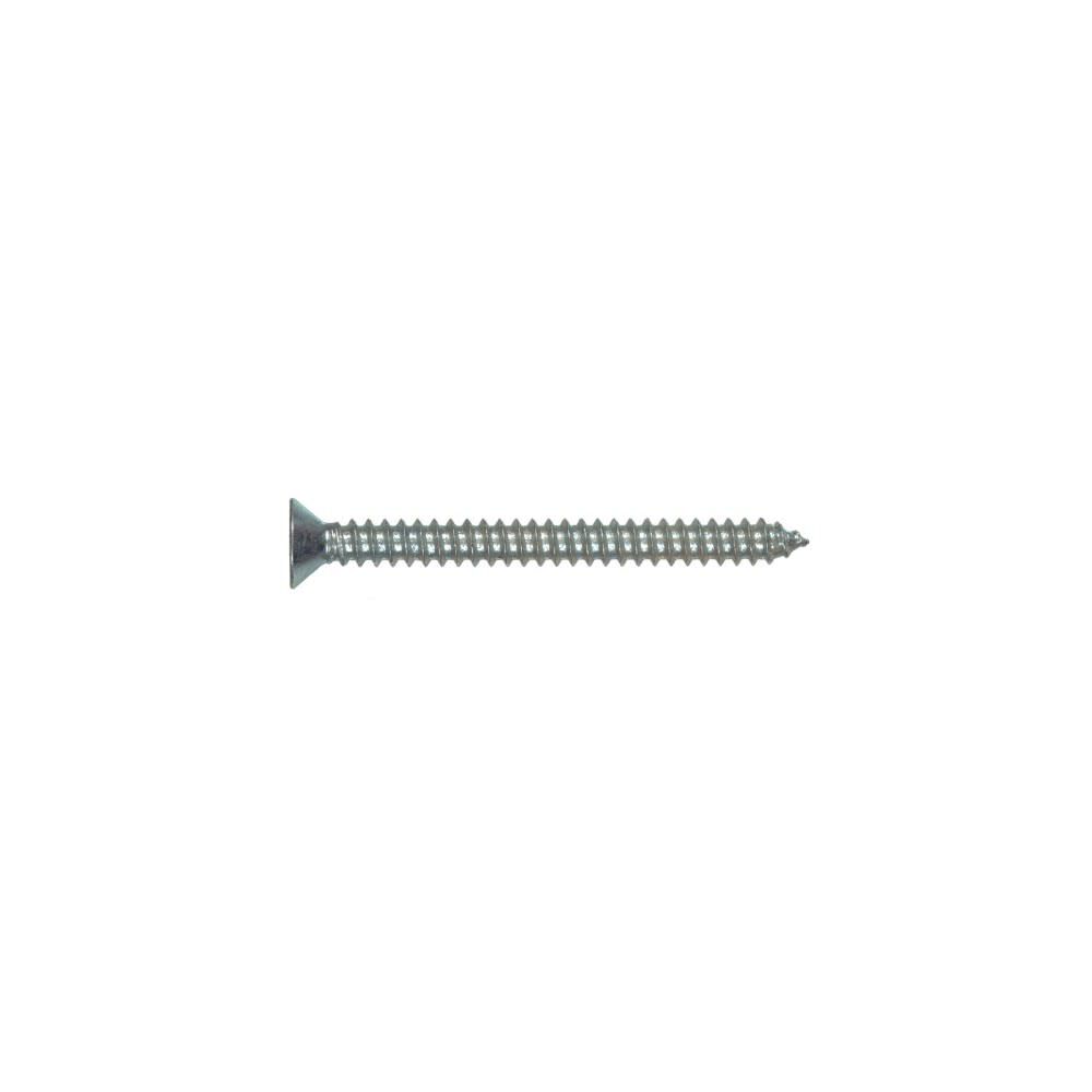 #14 x 3in Zinc Flat Head Phillips Sheet Metal Screw 100pk HF80244