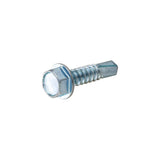 #8-18 x 1 1/2in Zinc Hex Washer Self Drilling Screw 100pk HF560322