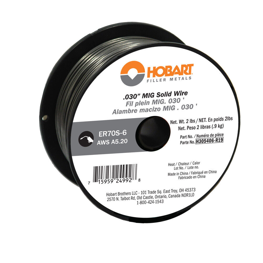 Solid Wire-ER 70S-6 .030in 2lb spool H305406-R19