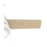 Aker Ceiling Fan 36in Fresh White/Natural Wood 59301