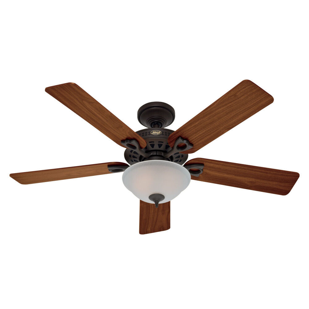 Astoria Ceiling Fan 52in New Bronze Medium Oak/Walnut 53057