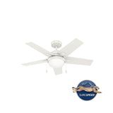 Barlett Ceiling Fan 44in Fresh White Fresh White 50592
