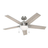 Barlett Ceiling Fan 52in Brushed Nickel Light Gray Oak 51329