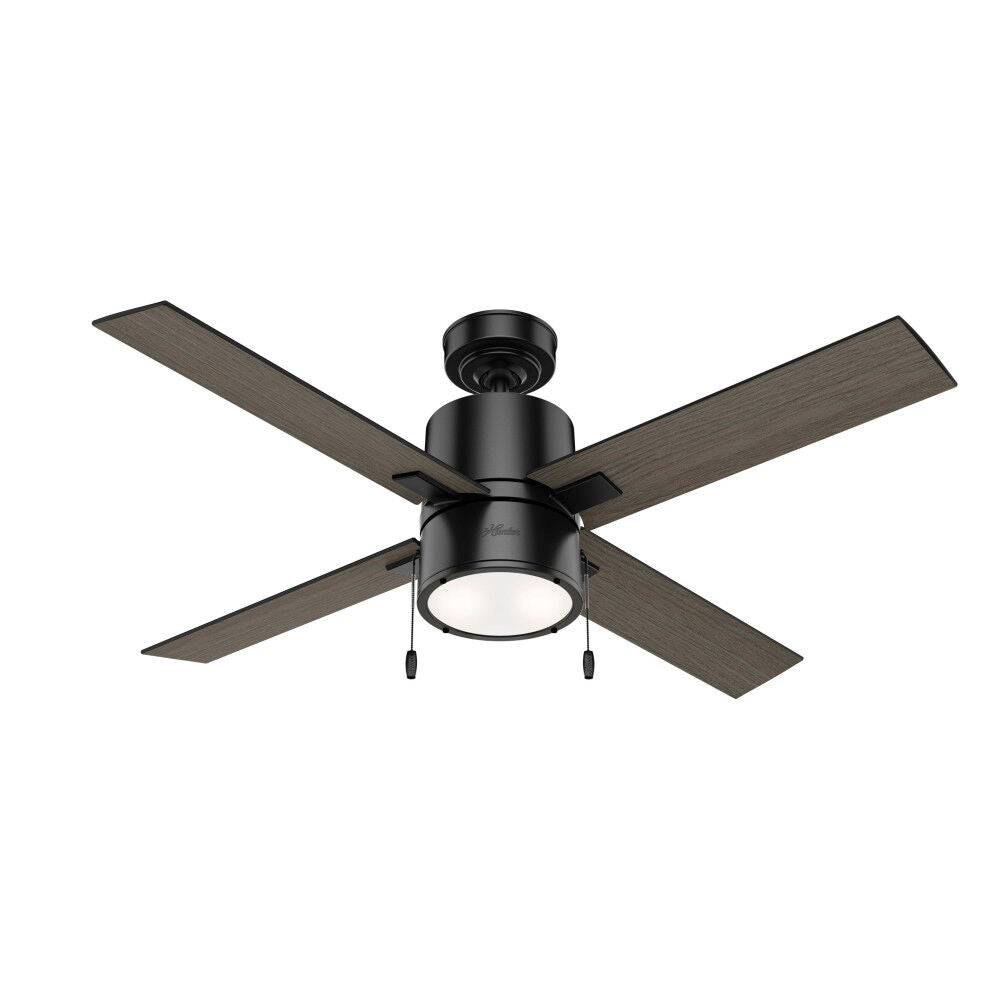 Beck Ceiling Fan 52in Matte Black/Greyed Walnut 54215