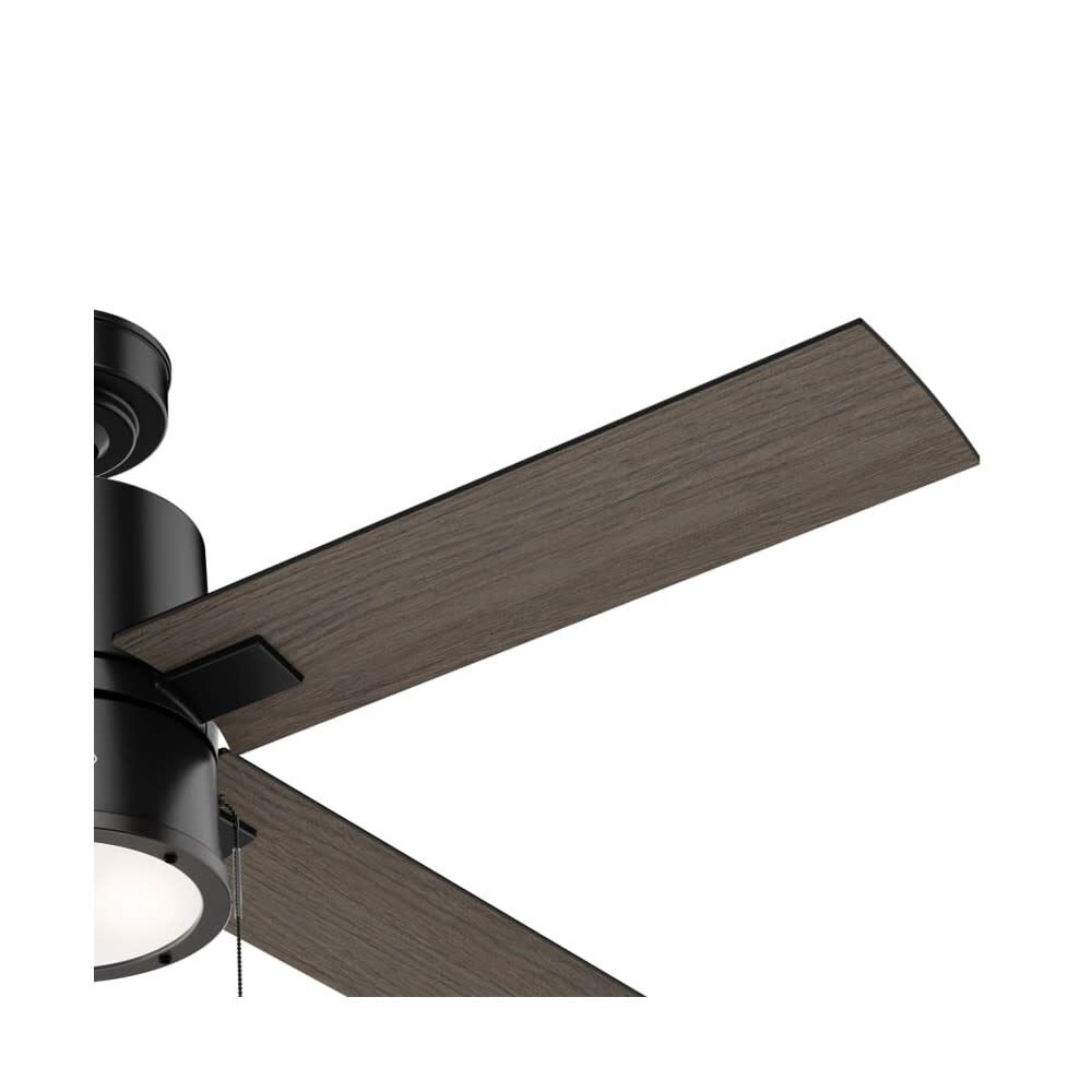 Beck Ceiling Fan 52in Matte Black/Greyed Walnut 54215