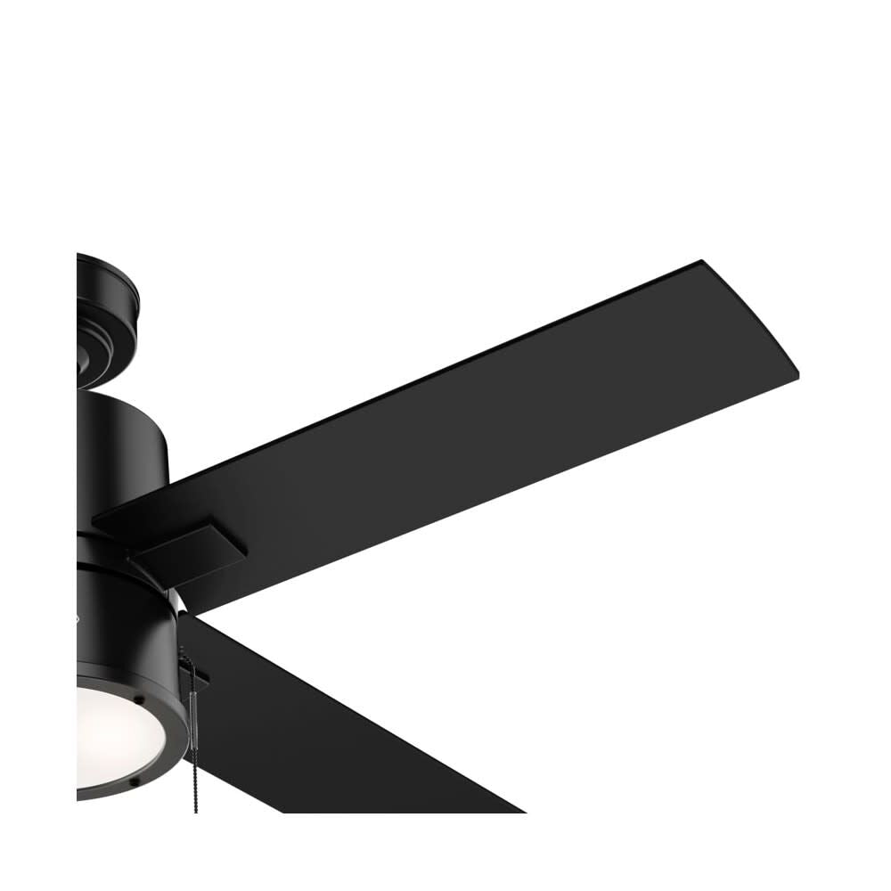 Beck Ceiling Fan 52in Matte Black/Greyed Walnut 54215