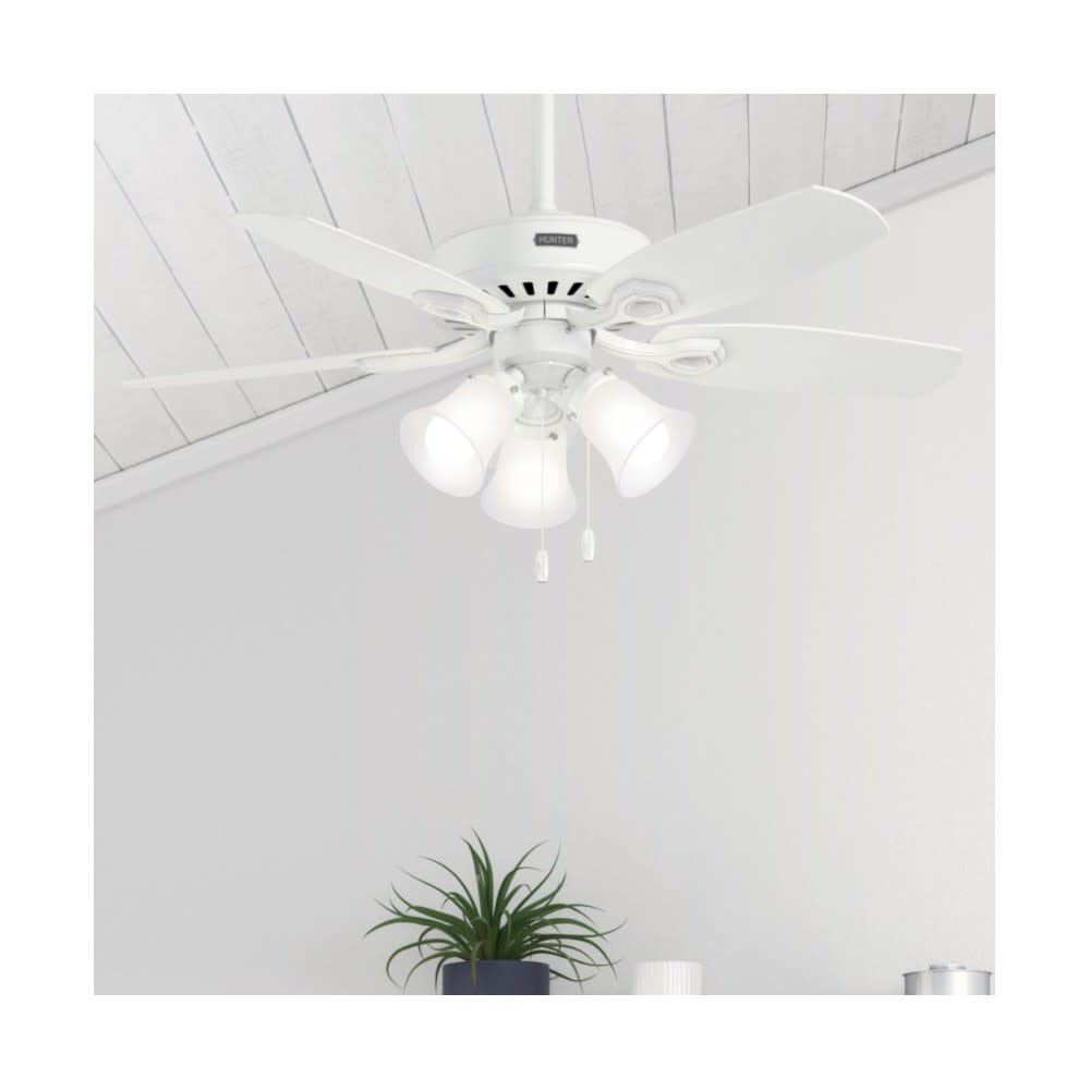 Builder Ceiling Fan 42in LED Indoor Snow White 52105