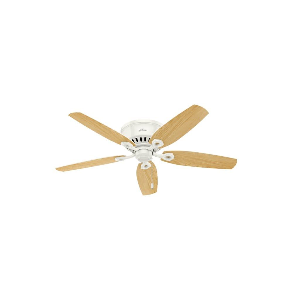 Builder Ceiling Fan 52in LED Indoor Snow White/Light Oak 53326