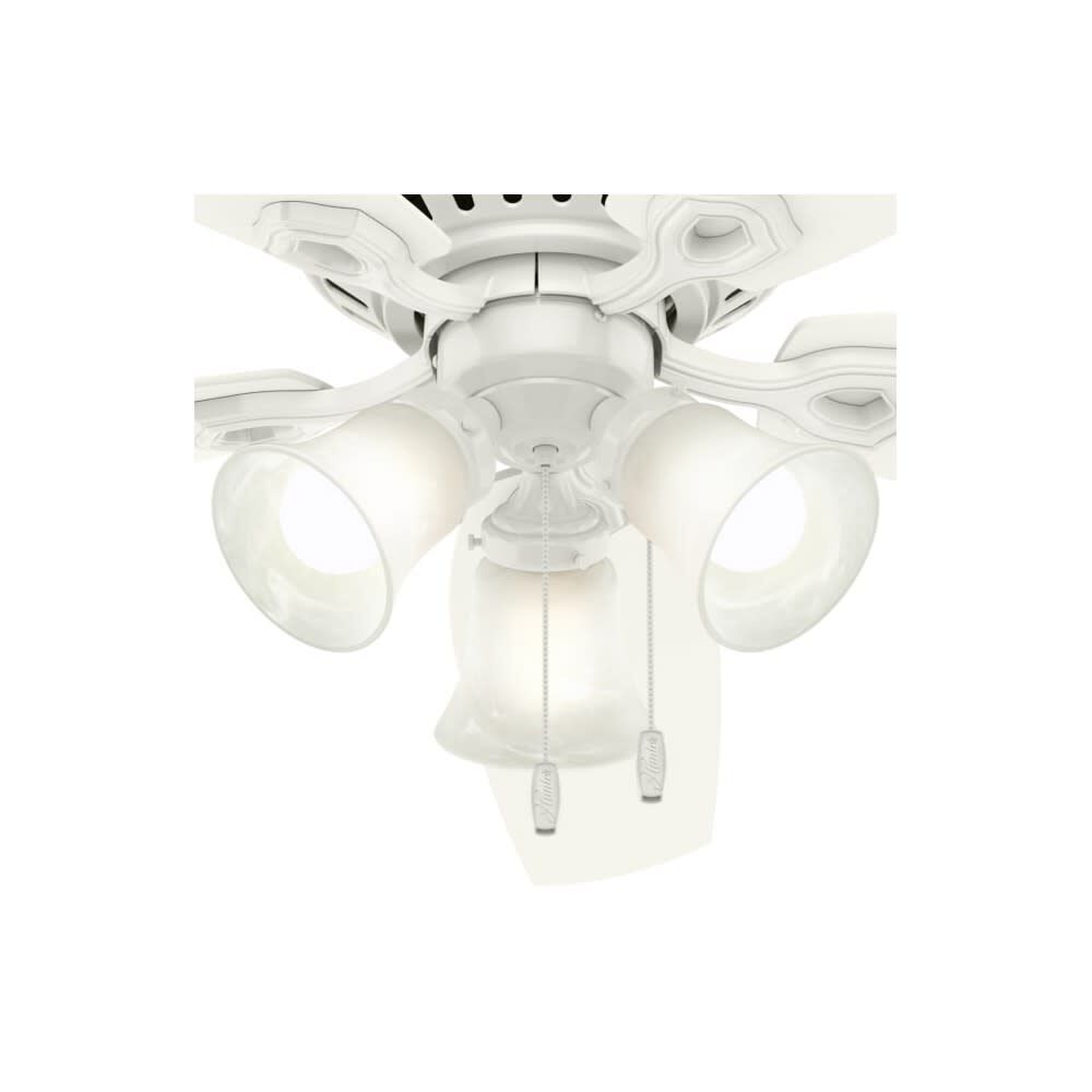 Builder Ceiling Fan 52in LED Indoor Snow White/Light Oak 53326