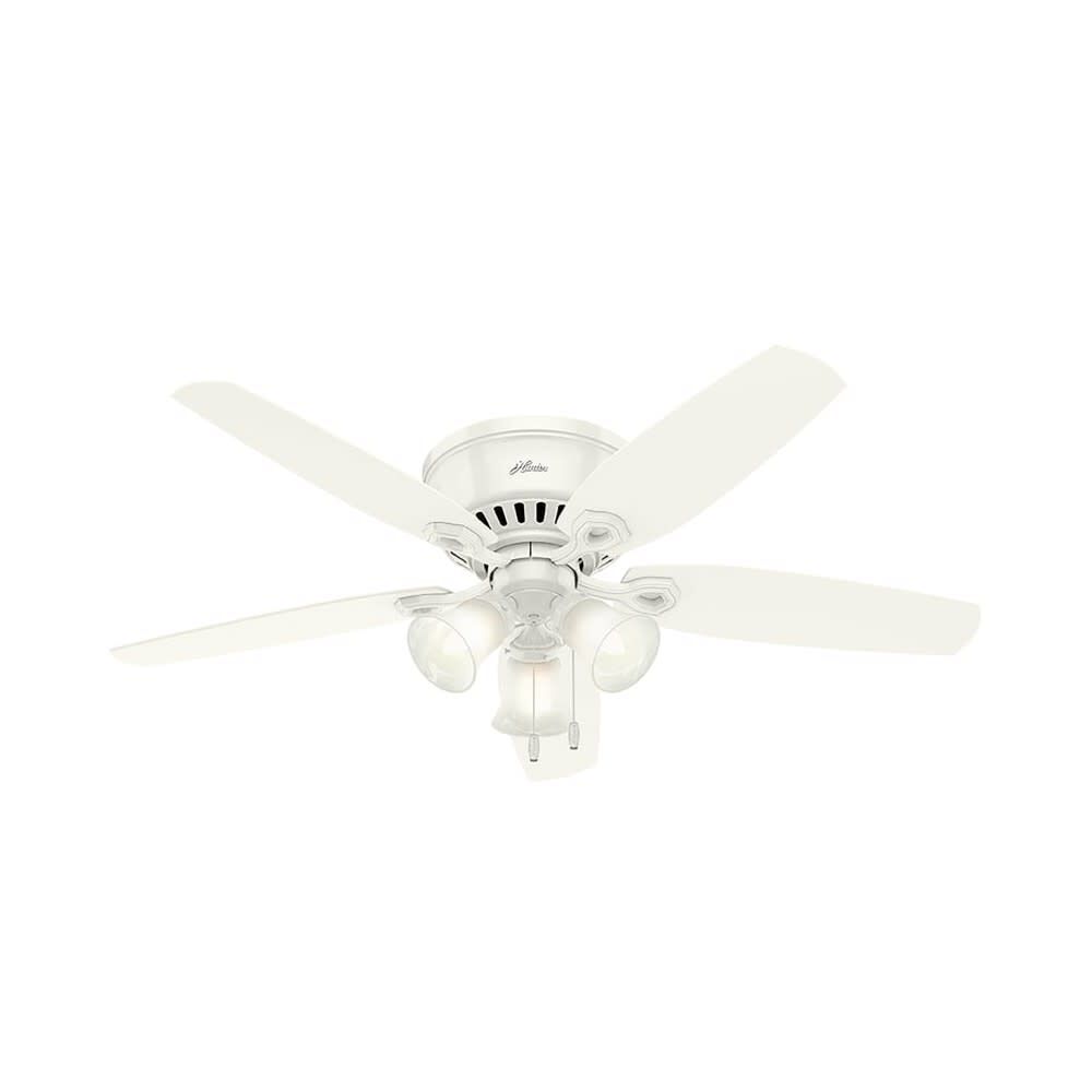 Builder Ceiling Fan 52in LED Indoor Snow White/Light Oak 53326