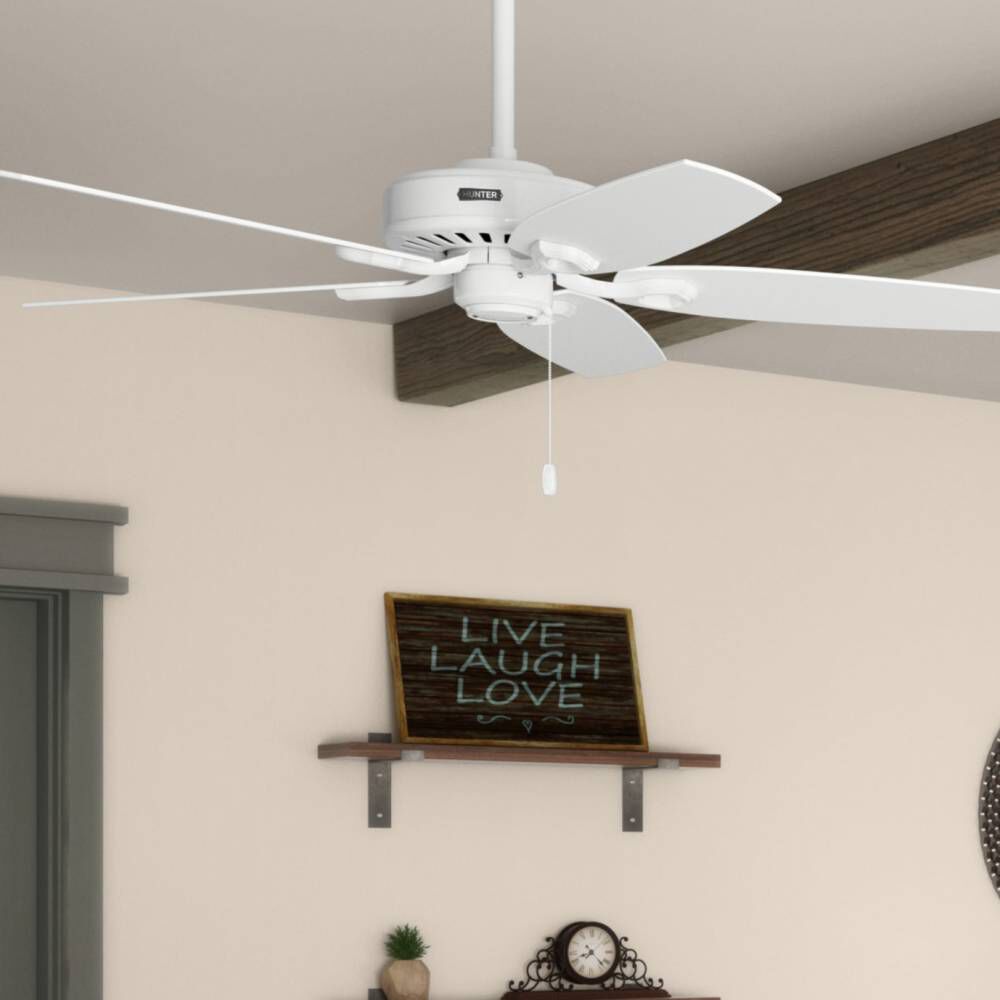 Builder Elite Ceiling Fan 52in Indoor Snow White 53240E