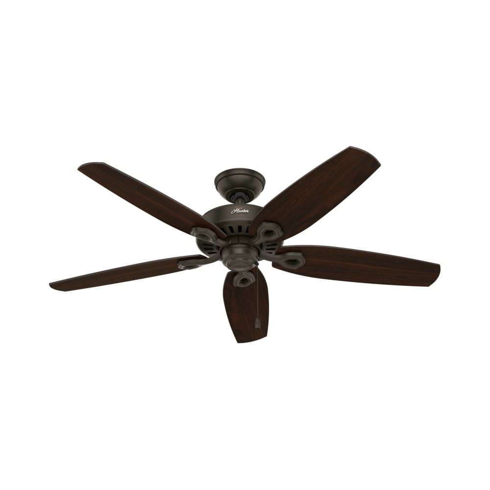 Fan Builder Elite Ceiling Fan 52in New Bronze Stained Oak 53292