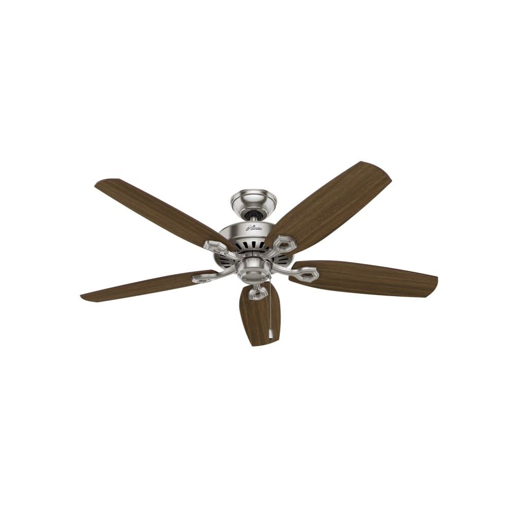 Builder Elite Ceiling Fan 52in Nickel Brazilian Cherry 53241