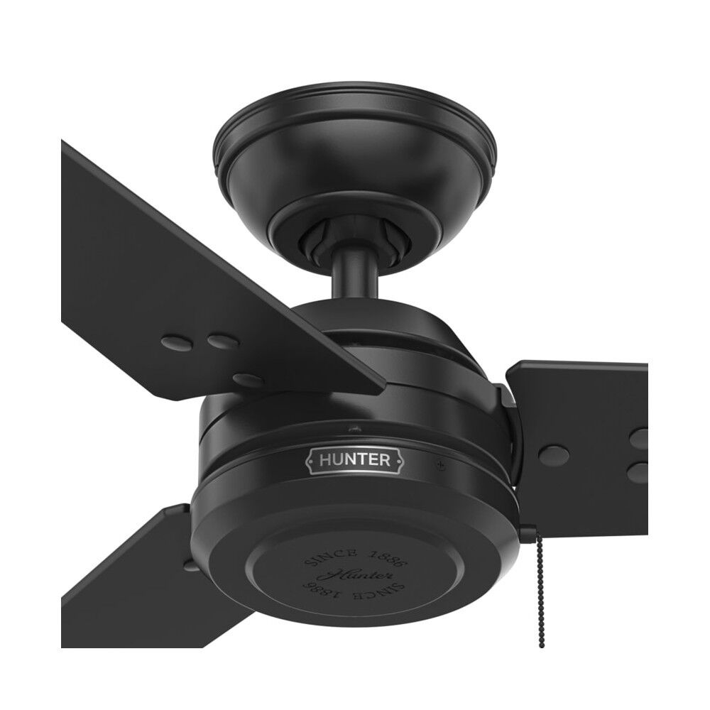 Cassius Ceiling Fan 52in Matte Black/Grey Walnut Stripe 59264