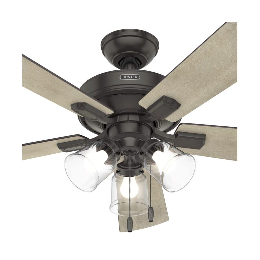 Crestfield Ceiling Fan 52in Bronze Bleached Grey Pine 54205