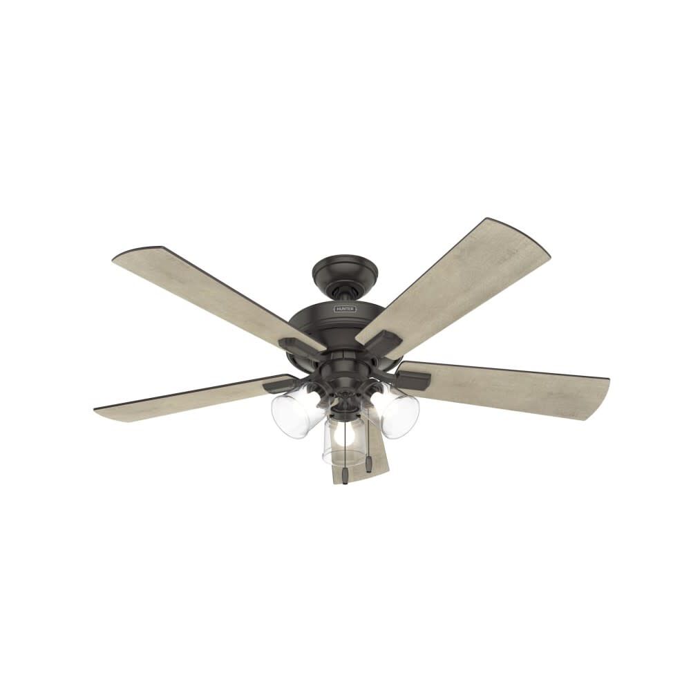 Crestfield Ceiling Fan 52in Bronze Bleached Grey Pine 54205