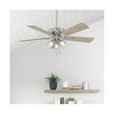 Crestfield Ceiling Fan 52in Nickel Bleached Grey Pine 54206