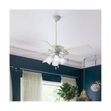 Studio Series Ceiling Fan 52in White White/Bleached Oak 53062